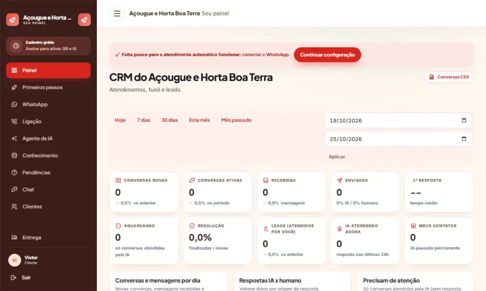 Tela do Açougue e Horta Boa Terra