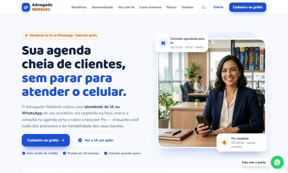 Tela do Advogado Webbots