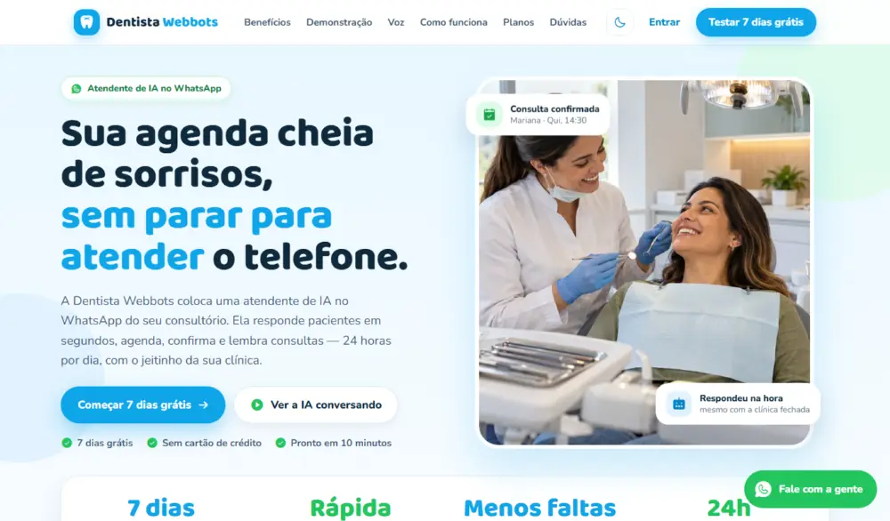 Tela do Dentista Webbots
