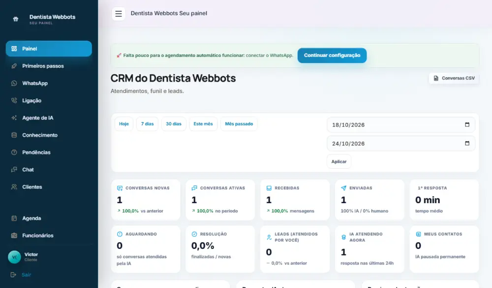 Tela do Dentista Webbots