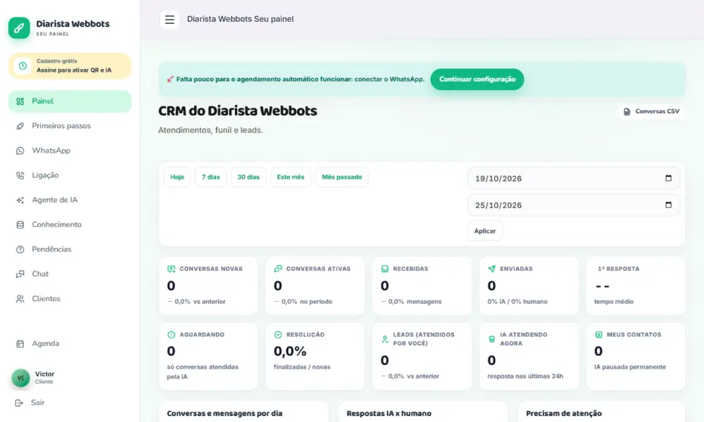Tela do Diarista Webbots