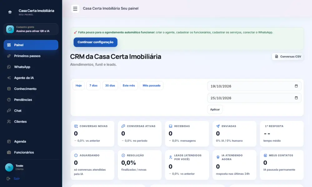 Tela do Casa Certa Imobiliária
