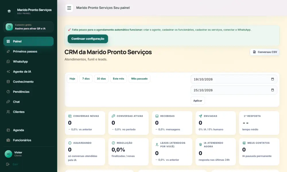 Tela do Marido Pronto Serviços