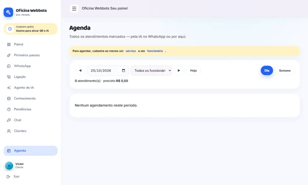 Tela do Oficina Webbots