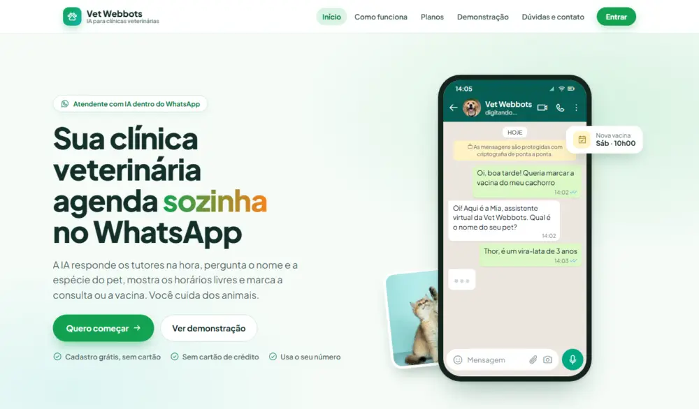 Tela do Vet Webbots