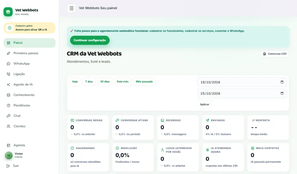 Tela do Vet Webbots