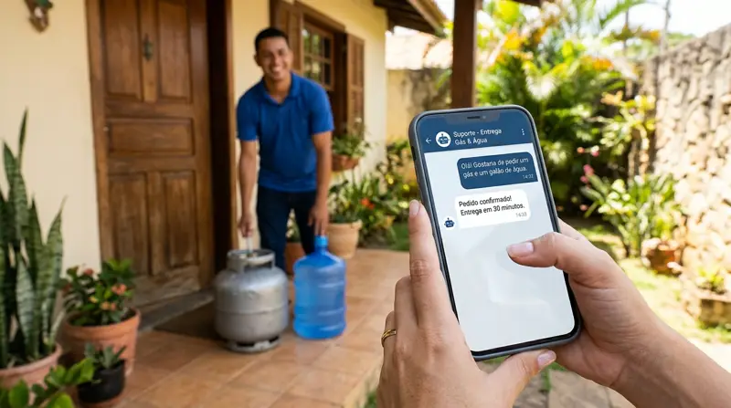 Sistema para Água e Gás com atendente de IA no WhatsApp
