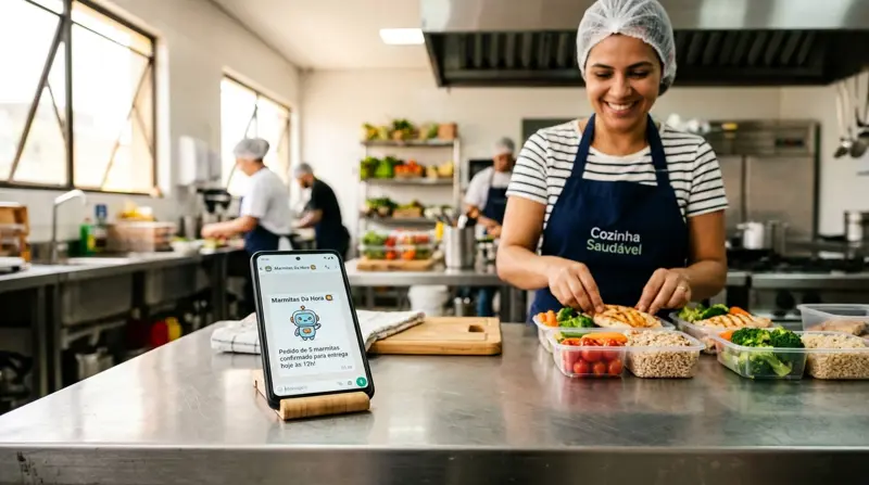 Sistema para Marmitaria Fit com atendente de IA no WhatsApp